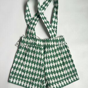 Kate Quinn Harlequin Suspender Shorts 12-18M NWT Alice in Wonderland